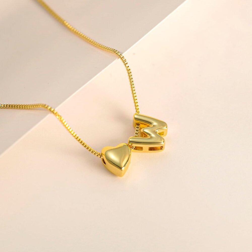 Trendy Adjustable 14k Gold Plated Initial Heart N… - image 4